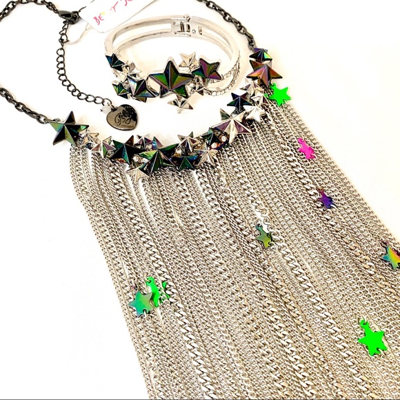 Betsey Johnson Jewelry - Betsey Johnson 'Star Power' Necklace/Bracelet Set NWT/HTF